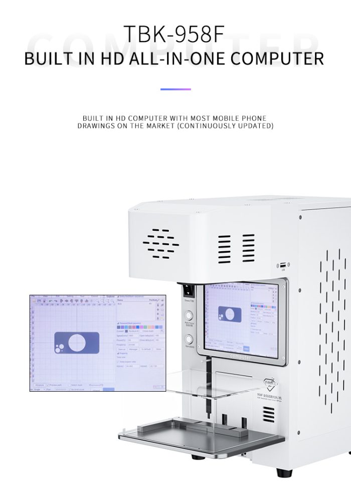 The New 958F small automatic laser marking and screen removal machine - 图片 4